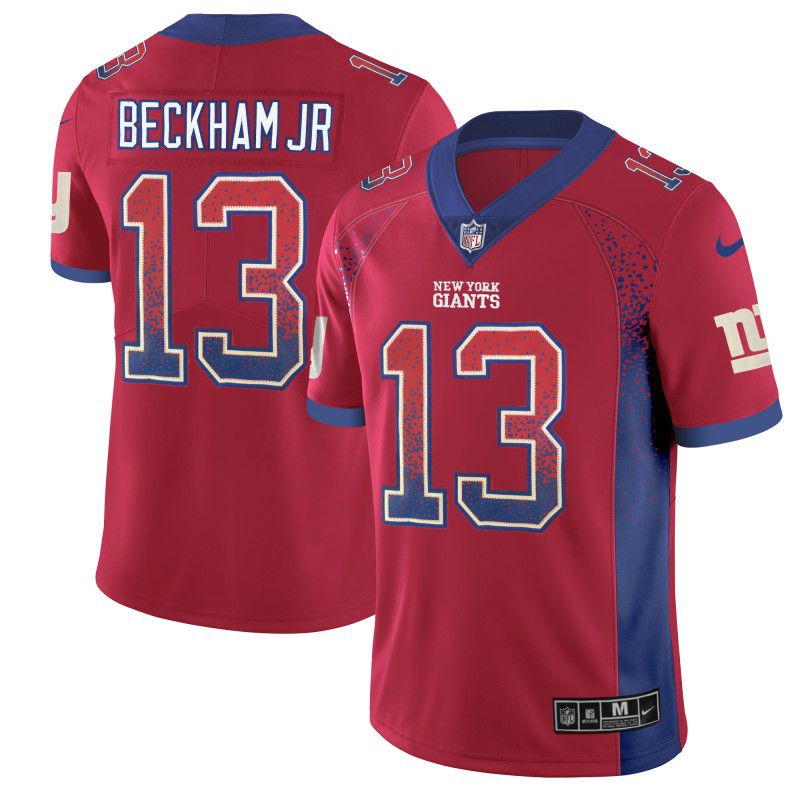 Men New York Giants #13 Beckham jr Red Drift Fashion Color Rush Limited NFL Jerseys->boston celtics->NBA Jersey